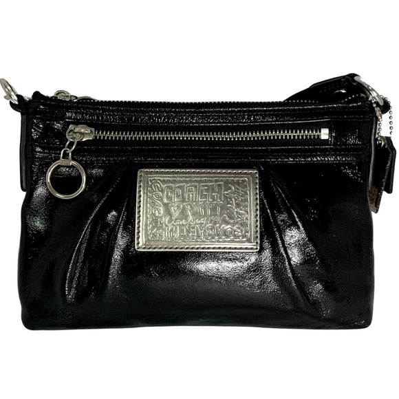 Coach Handbags - Coach Poppy Shiney Pretty Black Crossbody Bag| Small Cross body